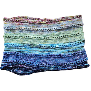 Multicolor Hand Knit Infinity Scarf